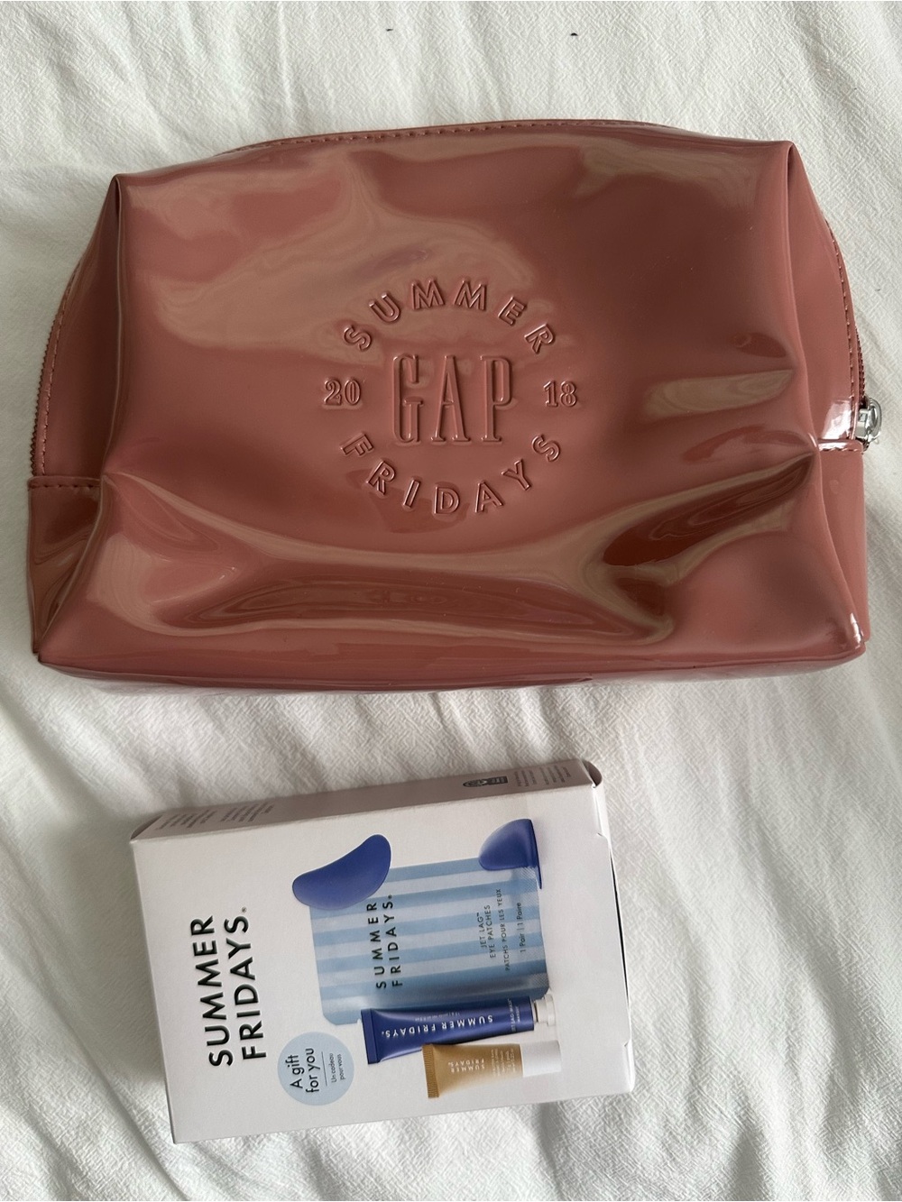 Summer Fridays X gap collab Blush Pink Cosmetic Pouch
